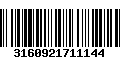 Código de Barras 3160921711144