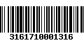 Código de Barras 3161710001316