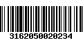 Código de Barras 3162050020234