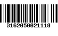 Código de Barras 3162050021118