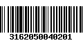 Código de Barras 3162050040201