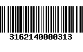 Código de Barras 3162140000313