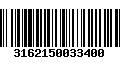 Código de Barras 3162150033400