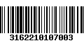 Código de Barras 3162210107003