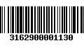 Código de Barras 3162900001130