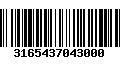 Código de Barras 3165437043000