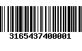 Código de Barras 3165437400001