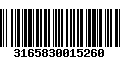 Código de Barras 3165830015260