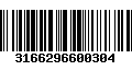 Código de Barras 3166296600304