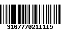 Código de Barras 3167770211115