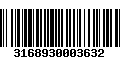 Código de Barras 3168930003632