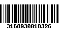 Código de Barras 3168930010326