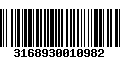 Código de Barras 3168930010982