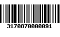 Código de Barras 3170870000091