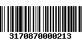 Código de Barras 3170870000213