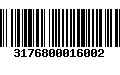 Código de Barras 3176800016002