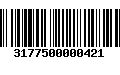 Código de Barras 3177500000421