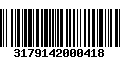 Código de Barras 3179142000418