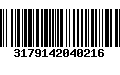 Código de Barras 3179142040216