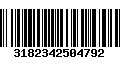 Código de Barras 3182342504792