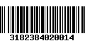 Código de Barras 3182384020014