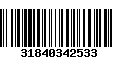 Código de Barras 31840342533