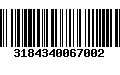 Código de Barras 3184340067002