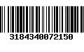 Código de Barras 3184340072150