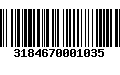 Código de Barras 3184670001035