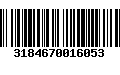 Código de Barras 3184670016053