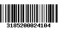 Código de Barras 3185200024104