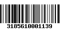 Código de Barras 3185610001139