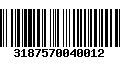 Código de Barras 3187570040012