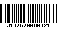 Código de Barras 3187670000121