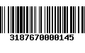 Código de Barras 3187670000145