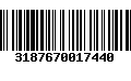 Código de Barras 3187670017440