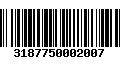 Código de Barras 3187750002007