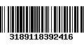 Código de Barras 3189118392416