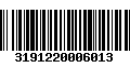 Código de Barras 3191220006013