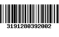 Código de Barras 3191280392002