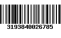 Código de Barras 3193840026785