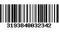 Código de Barras 3193840032342