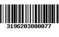 Código de Barras 3196203800077