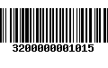 Código de Barras 3200000001015