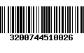 Código de Barras 3200744510026