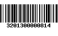 Código de Barras 3201300000814