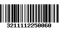 Código de Barras 3211112250060