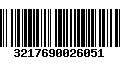 Código de Barras 3217690026051