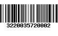 Código de Barras 3220035720002