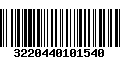 Código de Barras 3220440101540